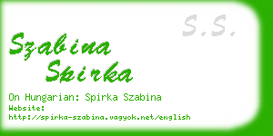 szabina spirka business card